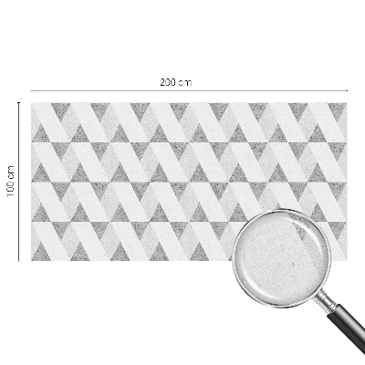 Frostfilm med dekorativt mönster Grå trianglar