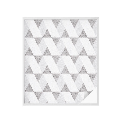 Frostfilm med dekorativt mönster Grå trianglar