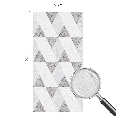Frostfilm med dekorativt mönster Grå trianglar