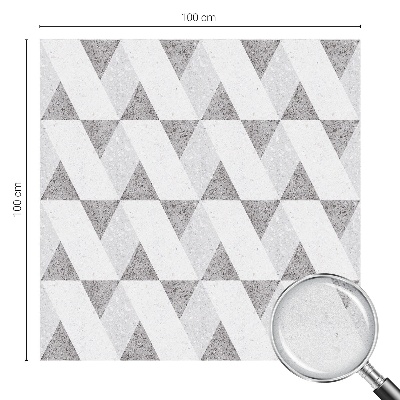 Frostfilm med dekorativt mönster Grå trianglar