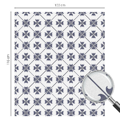 Frostad fönsterfilm med färgat mönster Växtmotiv