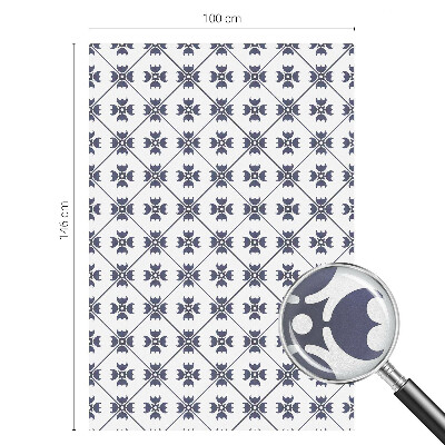 Frostad fönsterfilm med färgat mönster Växtmotiv