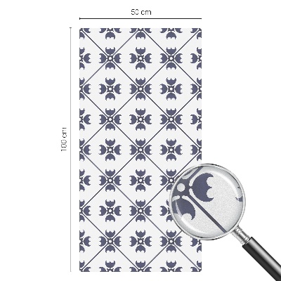 Frostad fönsterfilm med färgat mönster Växtmotiv