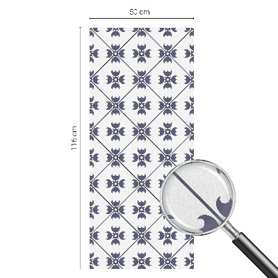 Frostad fönsterfilm med färgat mönster Växtmotiv