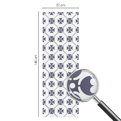 Frostad fönsterfilm med färgat mönster Växtmotiv