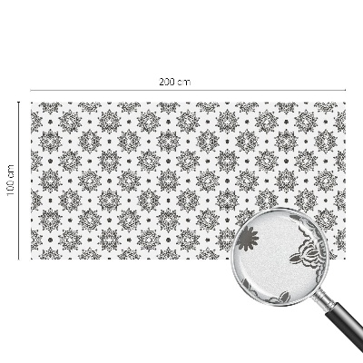 Frostad fönsterfilm med färgat mönster Klassiska rosetter