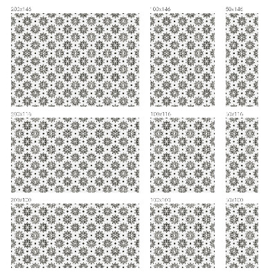 Frostad fönsterfilm med färgat mönster Klassiska rosetter