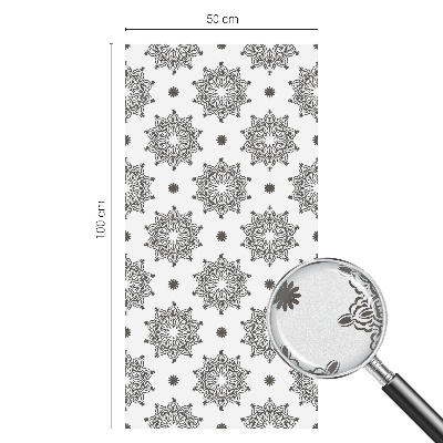 Frostad fönsterfilm med färgat mönster Klassiska rosetter