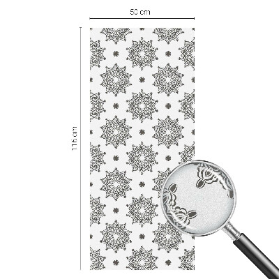 Frostad fönsterfilm med färgat mönster Klassiska rosetter