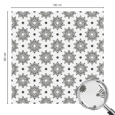 Frostad fönsterfilm med färgat mönster Klassiska rosetter