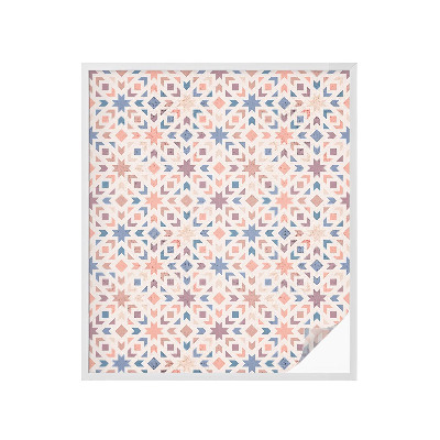 Frostad fönsterfilm med färgat mönster Färgglada mönster