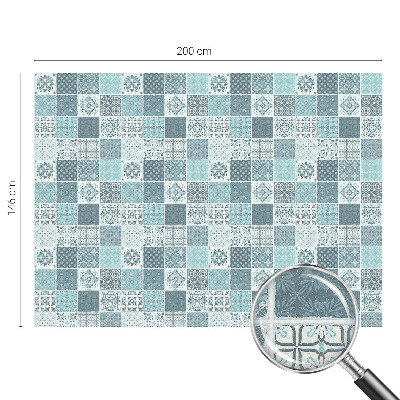 Frostad fönsterfilm med färgat mönster Boho-plattor