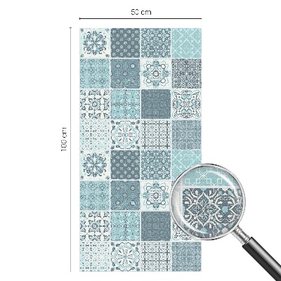 Frostad fönsterfilm med färgat mönster Boho-plattor