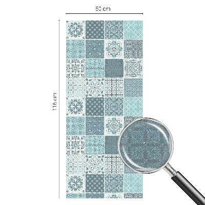 Frostad fönsterfilm med färgat mönster Boho-plattor