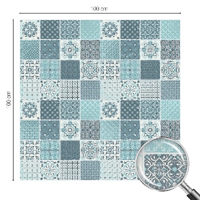 Frostad fönsterfilm med färgat mönster Boho-plattor