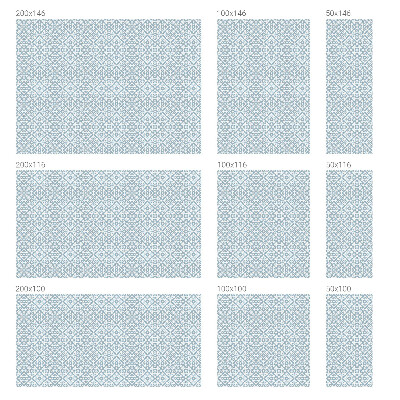 Frostfilm med dekorativt mönster Blå ornament