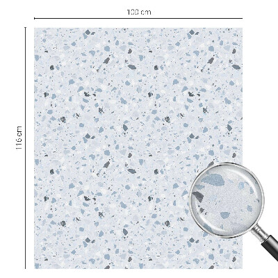 Frostad fönsterfilm med färgat mönster Modern mosaik