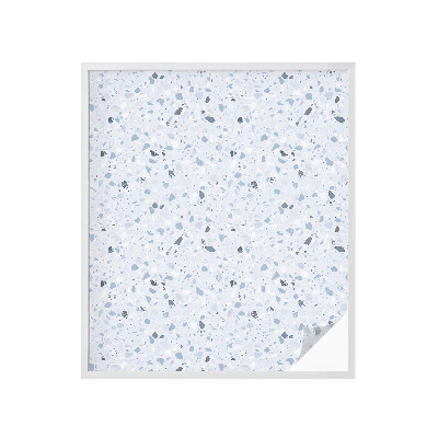 Frostad fönsterfilm med färgat mönster Modern mosaik