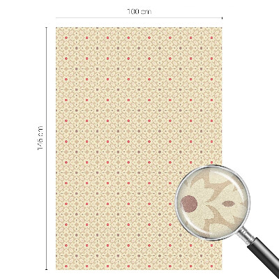 Frostad fönsterfilm med färgat mönster Blommönster