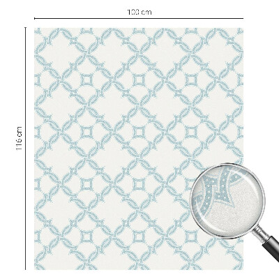 Frostfilm med dekorativt mönster Blå geometri