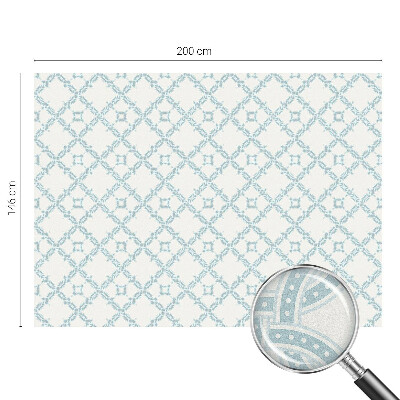 Frostfilm med dekorativt mönster Blå geometri