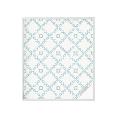 Frostfilm med dekorativt mönster Blå geometri