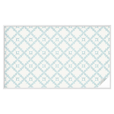 Frostfilm med dekorativt mönster Blå geometri