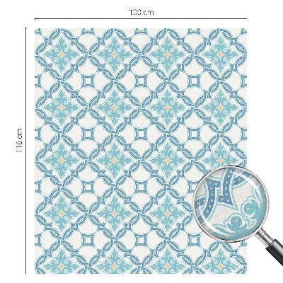 Frostad fönsterfilm med färgat mönster Klassisk symmetri