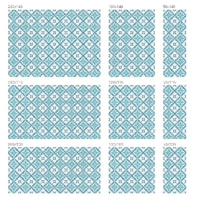 Frostad fönsterfilm med färgat mönster Klassisk symmetri