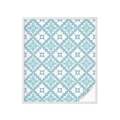 Frostad fönsterfilm med färgat mönster Klassisk symmetri