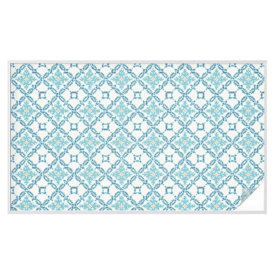 Frostad fönsterfilm med färgat mönster Klassisk symmetri