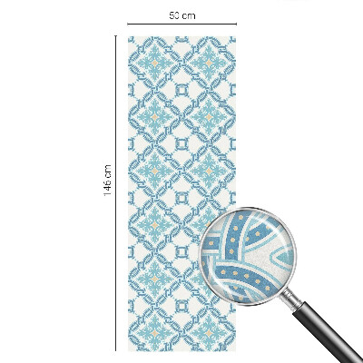 Frostad fönsterfilm med färgat mönster Klassisk symmetri