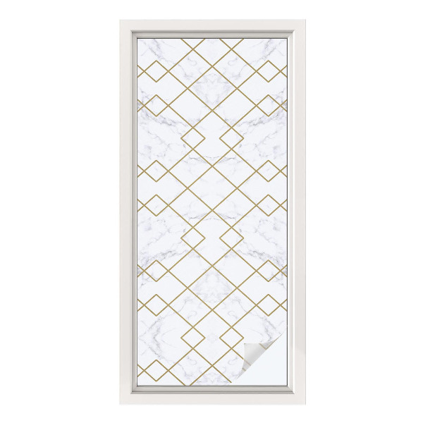 Frostad fönsterfilm med färgat mönster Geometriska linjer