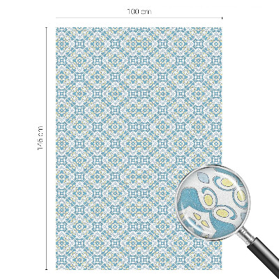 Frostad fönsterfilm med färgat mönster Geometriska rosetter