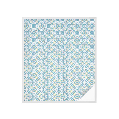 Frostad fönsterfilm med färgat mönster Geometriska rosetter