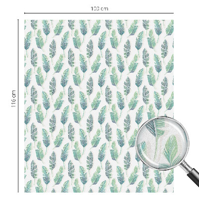 Frostfilm med dekorativt mönster Tropiska löv