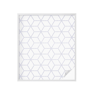 Frostad fönsterfilm med färgat mönster Lila romber