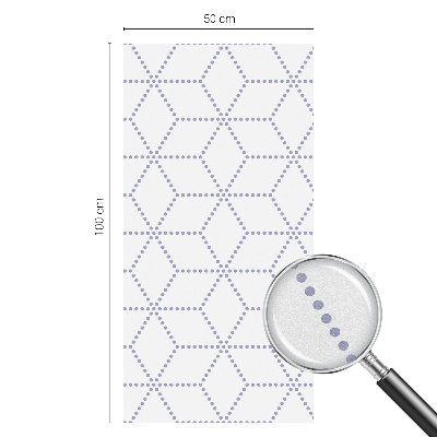 Frostad fönsterfilm med färgat mönster Lila romber
