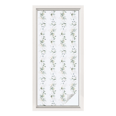 Frostad fönsterfilm med färgat mönster Växtberlock