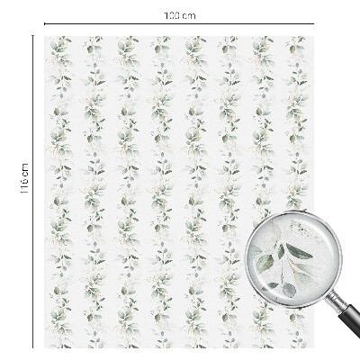 Frostad fönsterfilm med färgat mönster Växtberlock