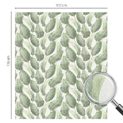 Frostfilm med dekorativt mönster Gröna blad