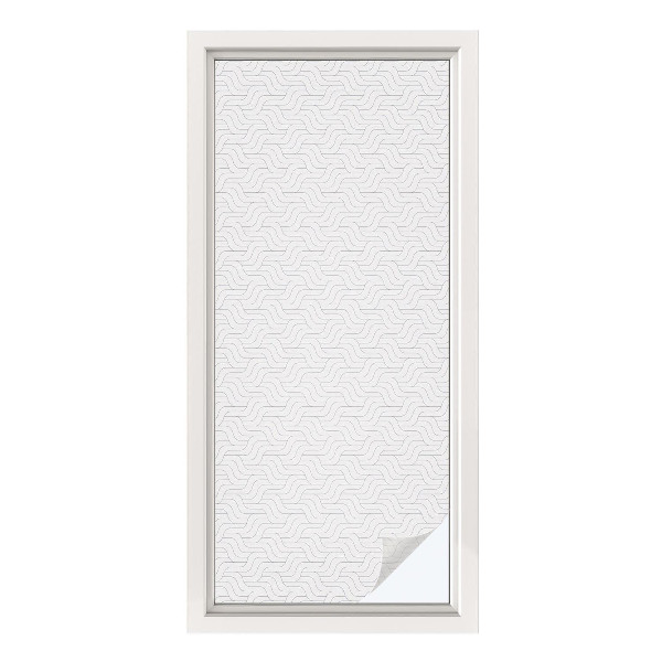 Fönsterfilm med mosaikmönster Vågiga linjer