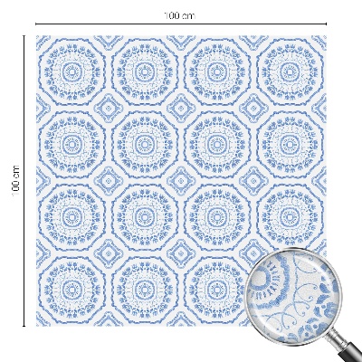 Frostad fönsterfilm med färgat mönster Blommiga ornament