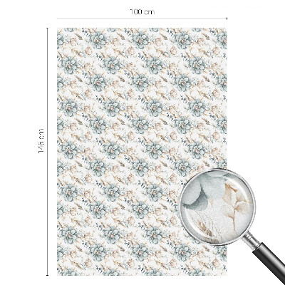 Frostad fönsterfilm med färgat mönster Blommig elegans