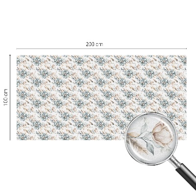 Frostad fönsterfilm med färgat mönster Blommig elegans