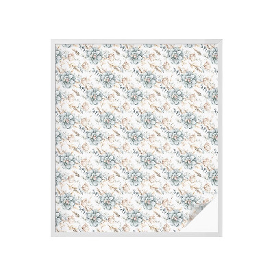 Frostad fönsterfilm med färgat mönster Blommig elegans