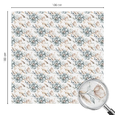 Frostad fönsterfilm med färgat mönster Blommig elegans