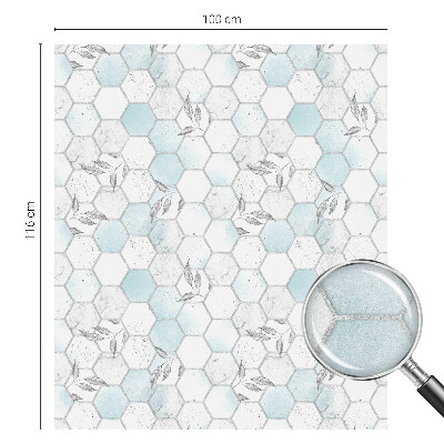 Fönsterfilm med mosaikmönster Bladplattor