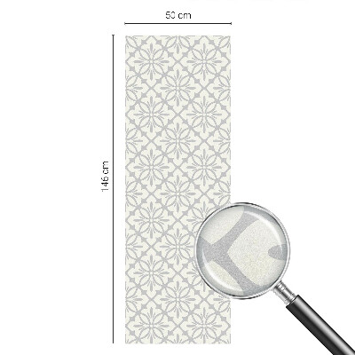 Frostfilm med dekorativt mönster Blommiga rosetter