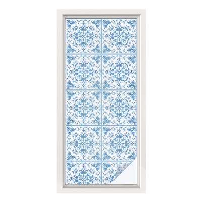 Dekorplast till fönster mosaik Blommiga ornament